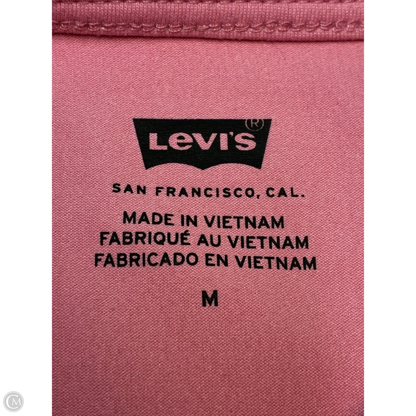 Top Sleeveless By Levis In Pink, Size: M