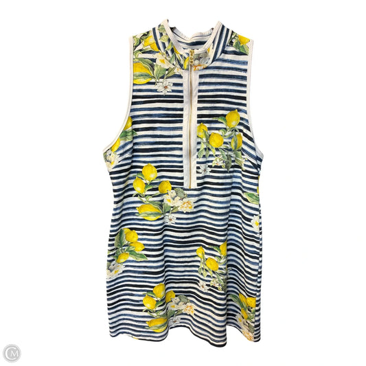 Dress Casual Short By Boston Proper In Blue & Yellow, Size: Xl