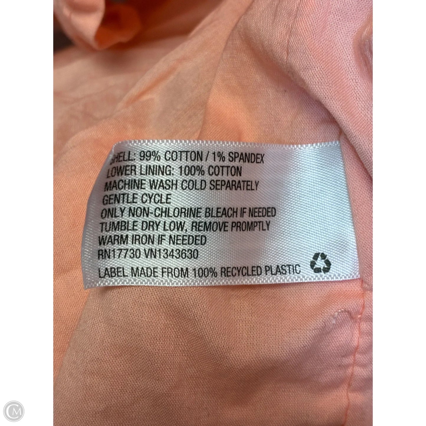 Dress Casual Short By Universal Thread In Peach, Size: L