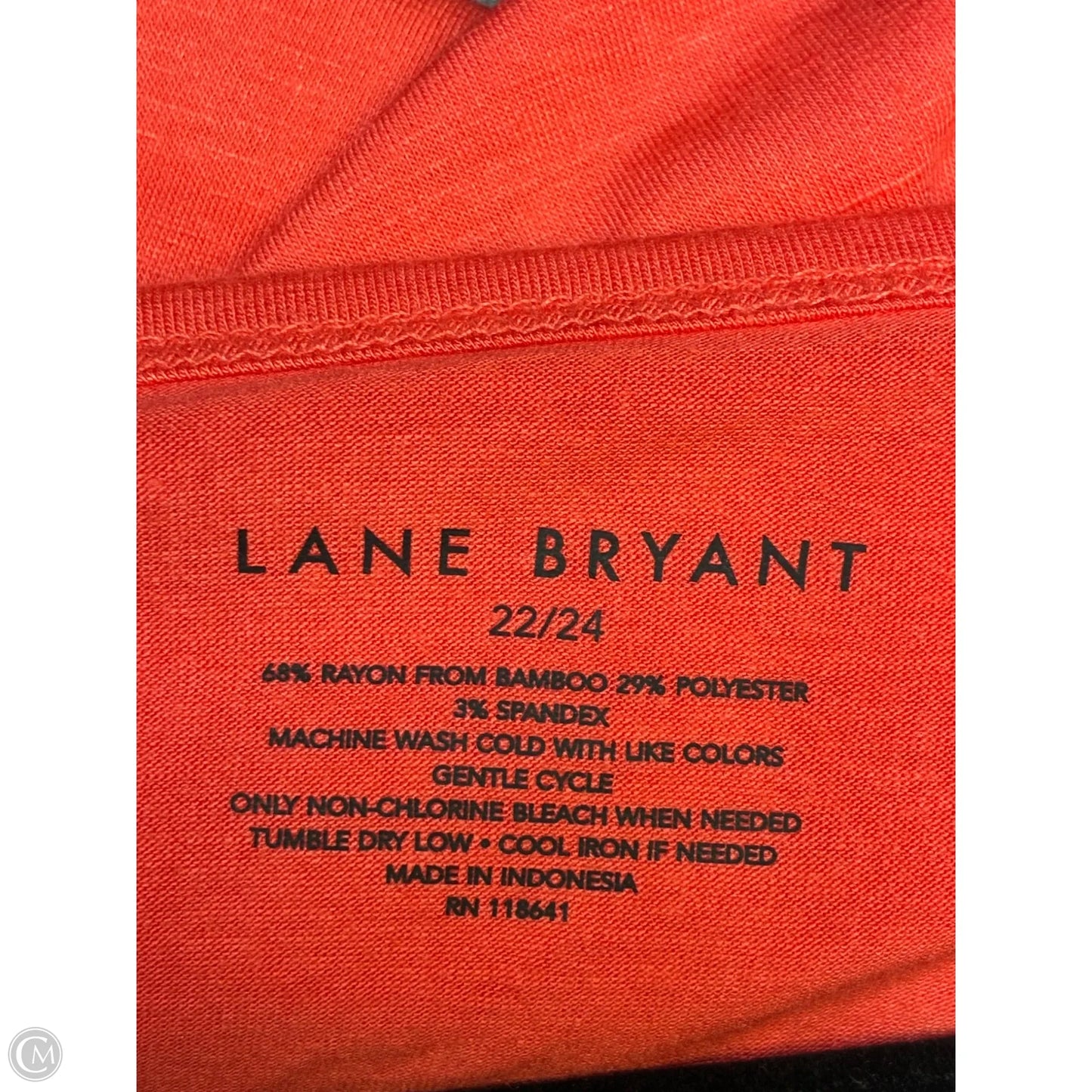 Top Short Sleeve Basic By Lane Bryant In Orange, Size: 2x