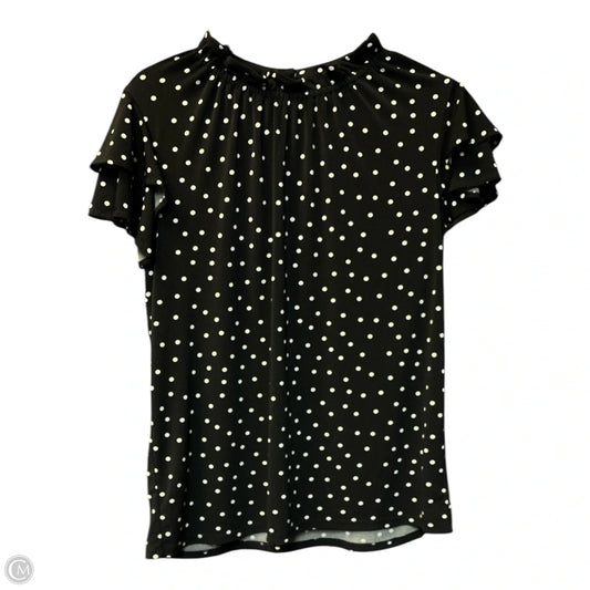 Blouse Short Sleeve By Adrianna Papell In Black, Size: M