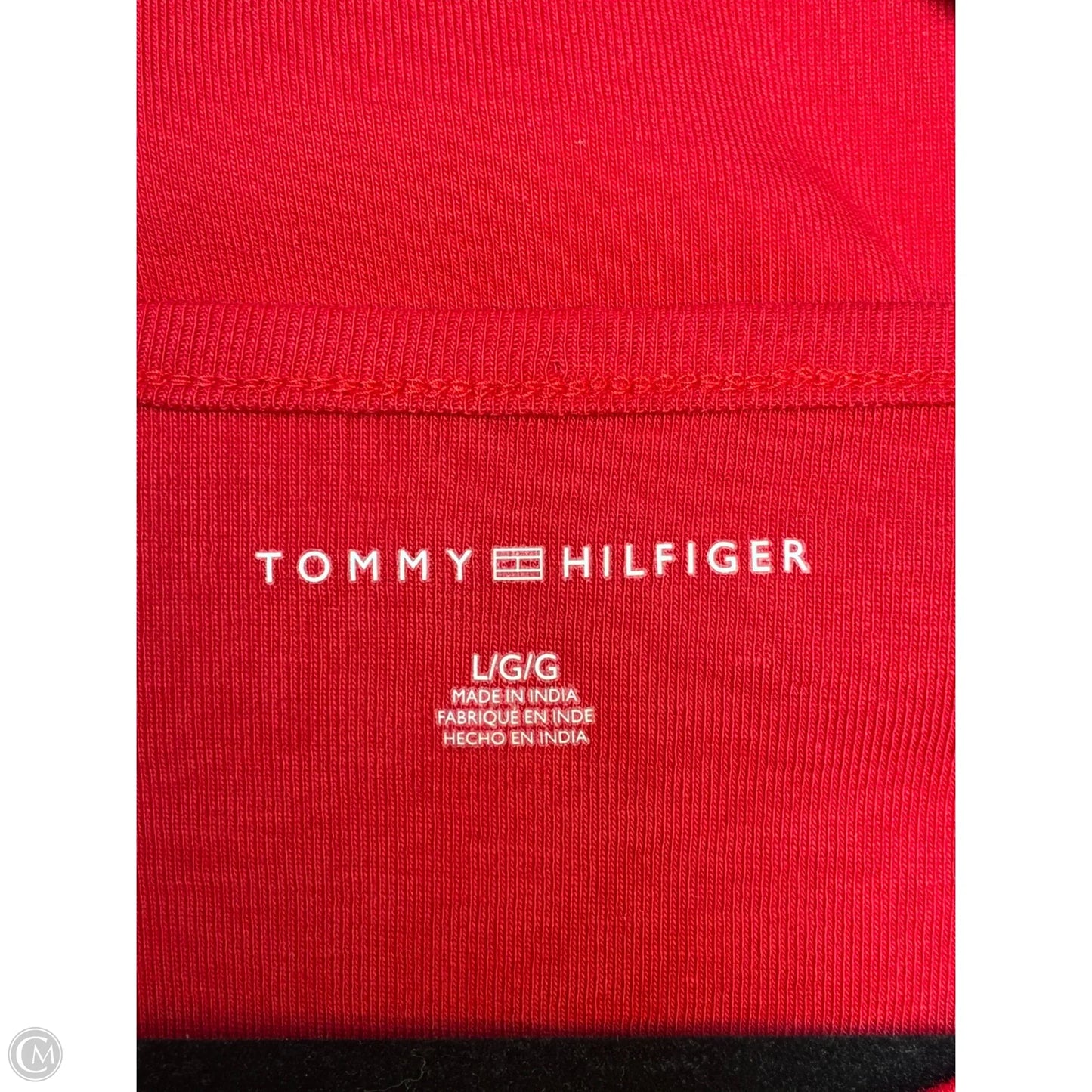 Top Short Sleeve By Tommy Hilfiger In Red, Size: L
