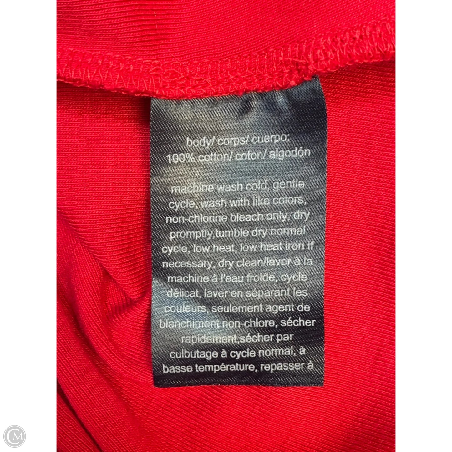Top Short Sleeve By Tommy Hilfiger In Red, Size: L