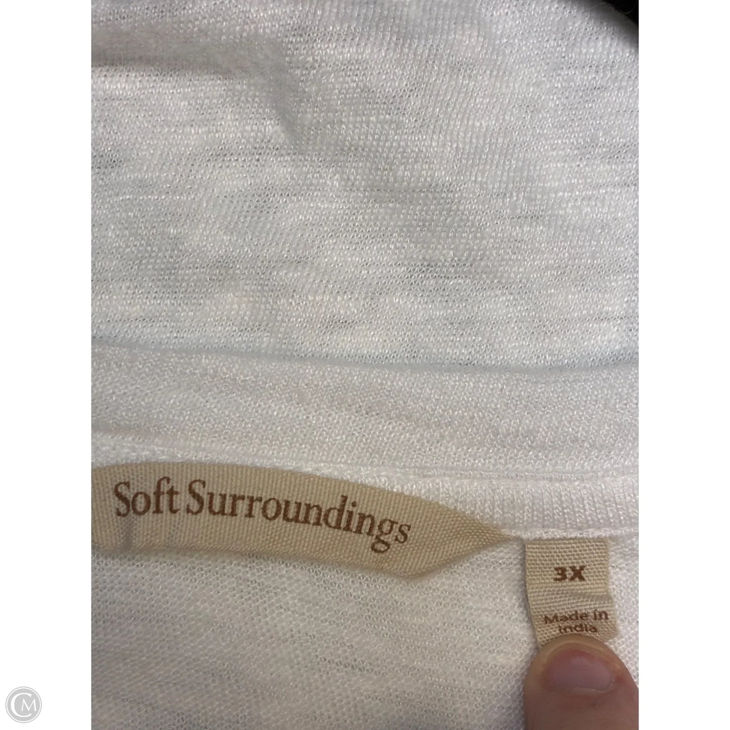 Top Short Sleeve Basic By Soft Surroundings In White, Size: 3x