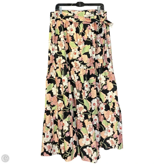 Skirt Maxi By Who What Wear In Floral Print, Size: 12