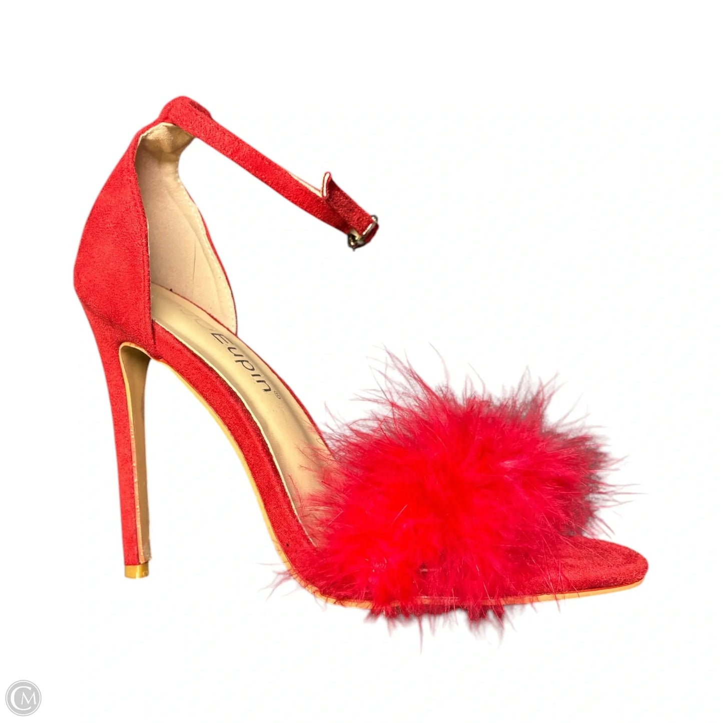 Sandals Heels Stiletto By Cme In Red, Size: 8.5
