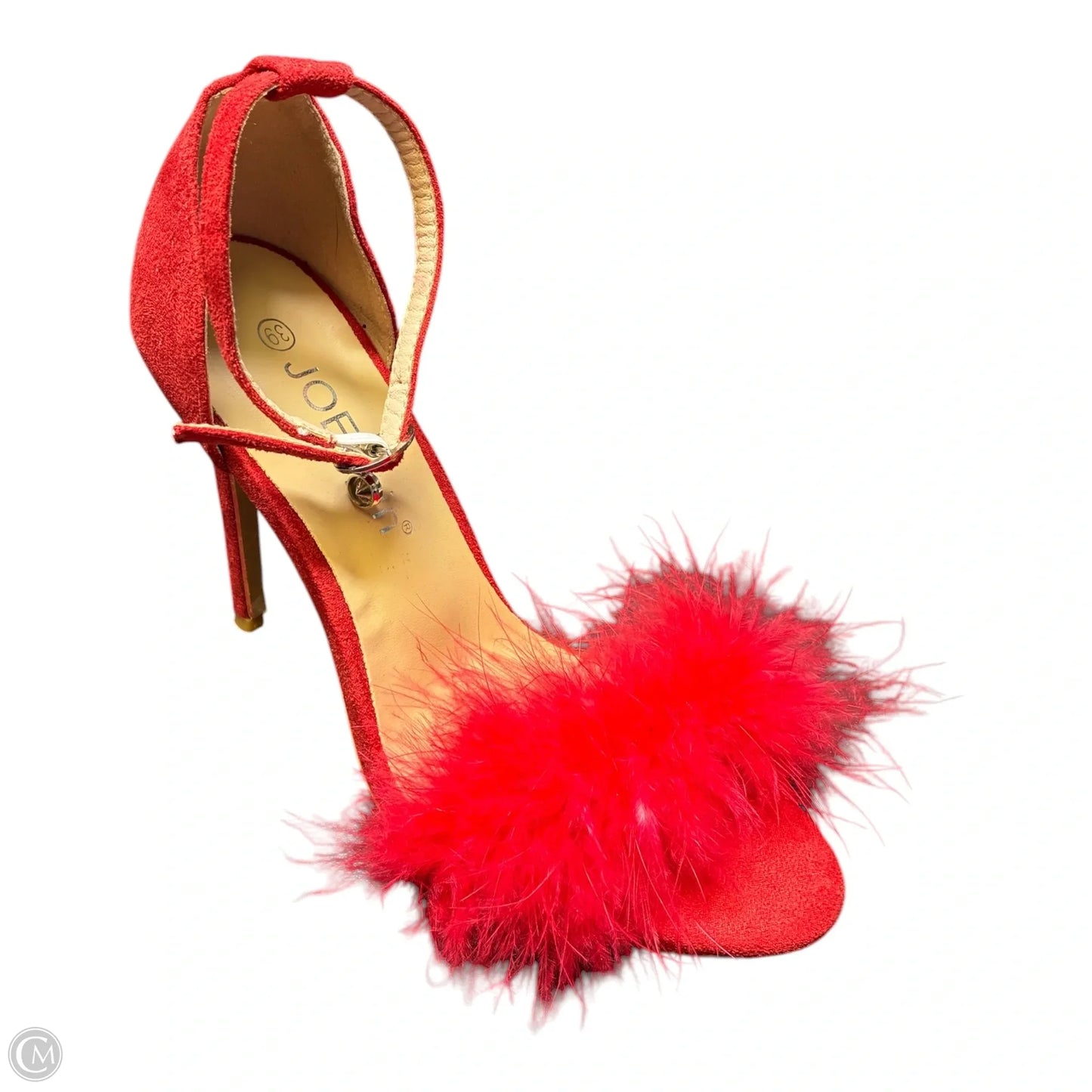 Sandals Heels Stiletto By Cme In Red, Size: 8.5