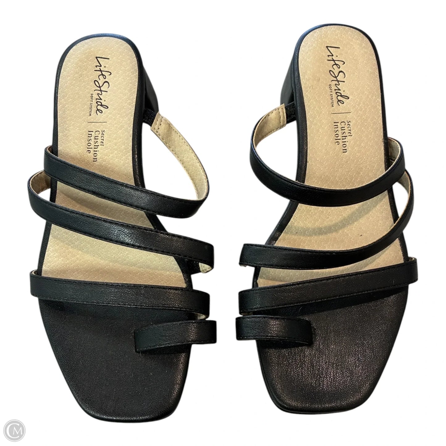 Sandals Heels Block By Life Stride In Black, Size: 6