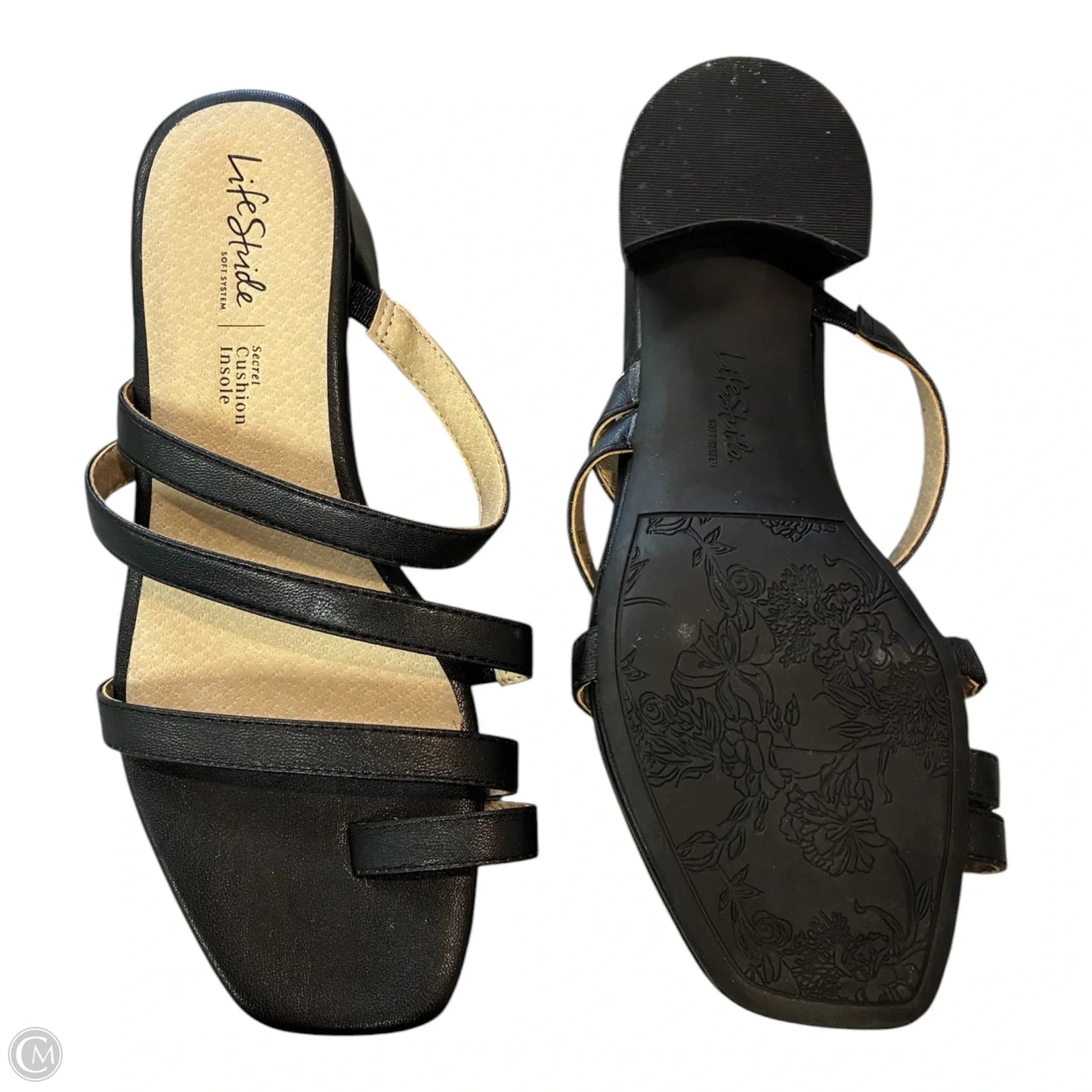 Sandals Heels Block By Life Stride In Black, Size: 6