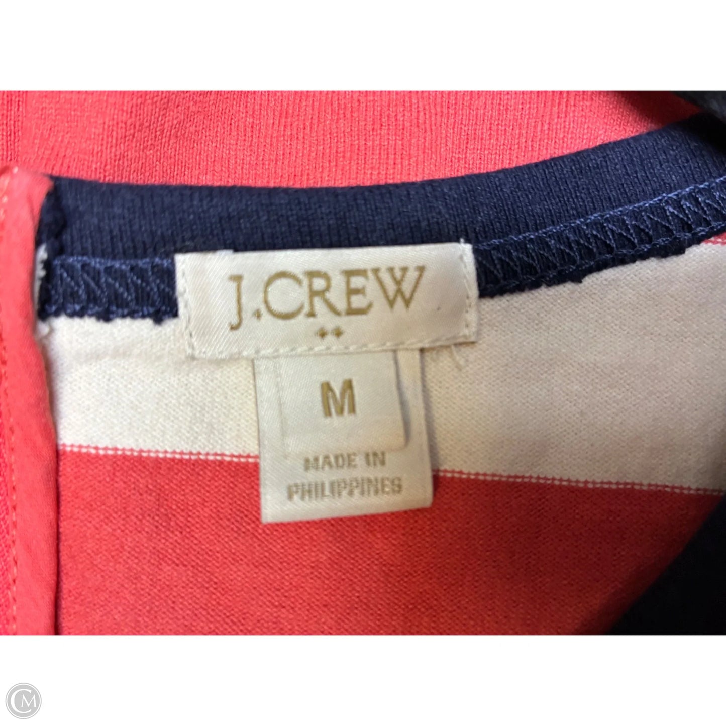 Dress Casual Short By J. Crew In Cream & Orange, Size: M