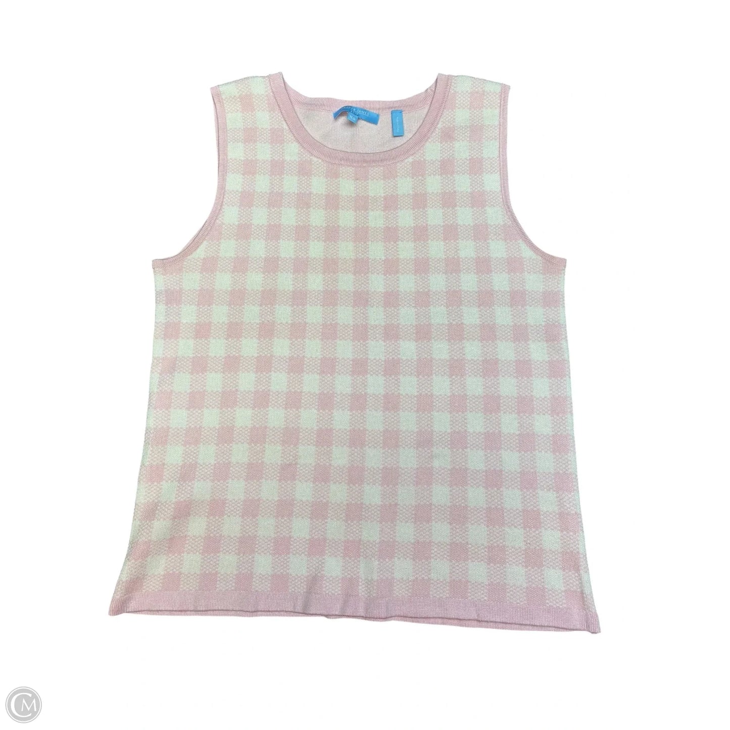Vest Sweater By Draper James In Pink & White, Size: Xs