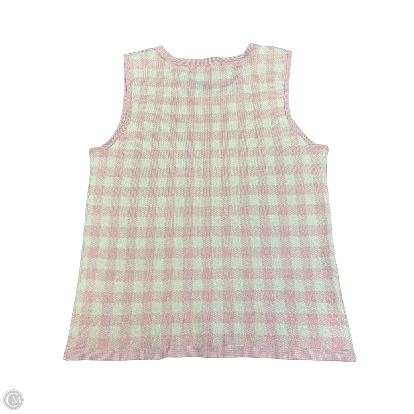 Vest Sweater By Draper James In Pink & White, Size: Xs