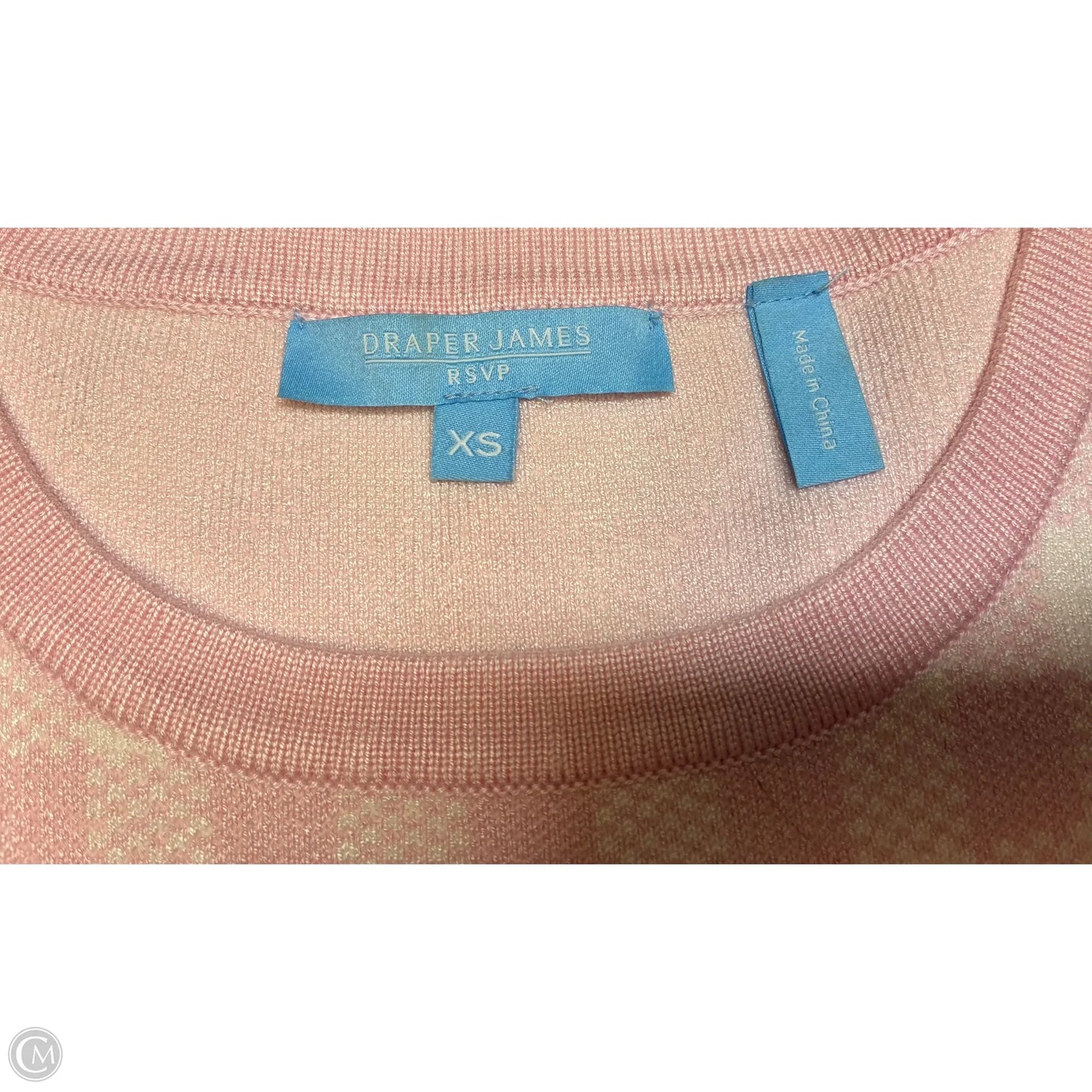 Vest Sweater By Draper James In Pink & White, Size: Xs