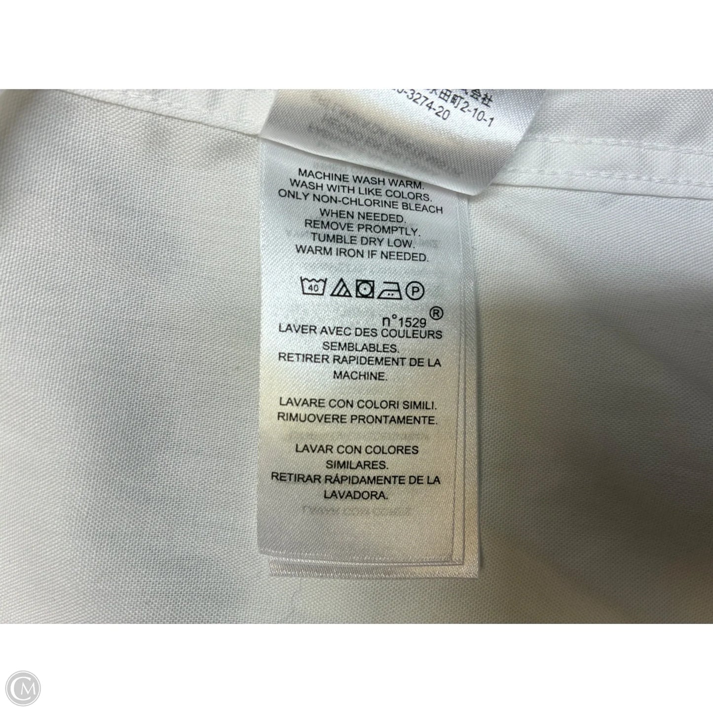 Top Long Sleeve By Lauren By Ralph Lauren In White, Size: Sp