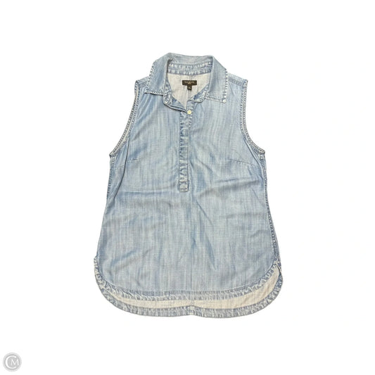Top Sleeveless By Talbots In Blue Denim, Size: Sp