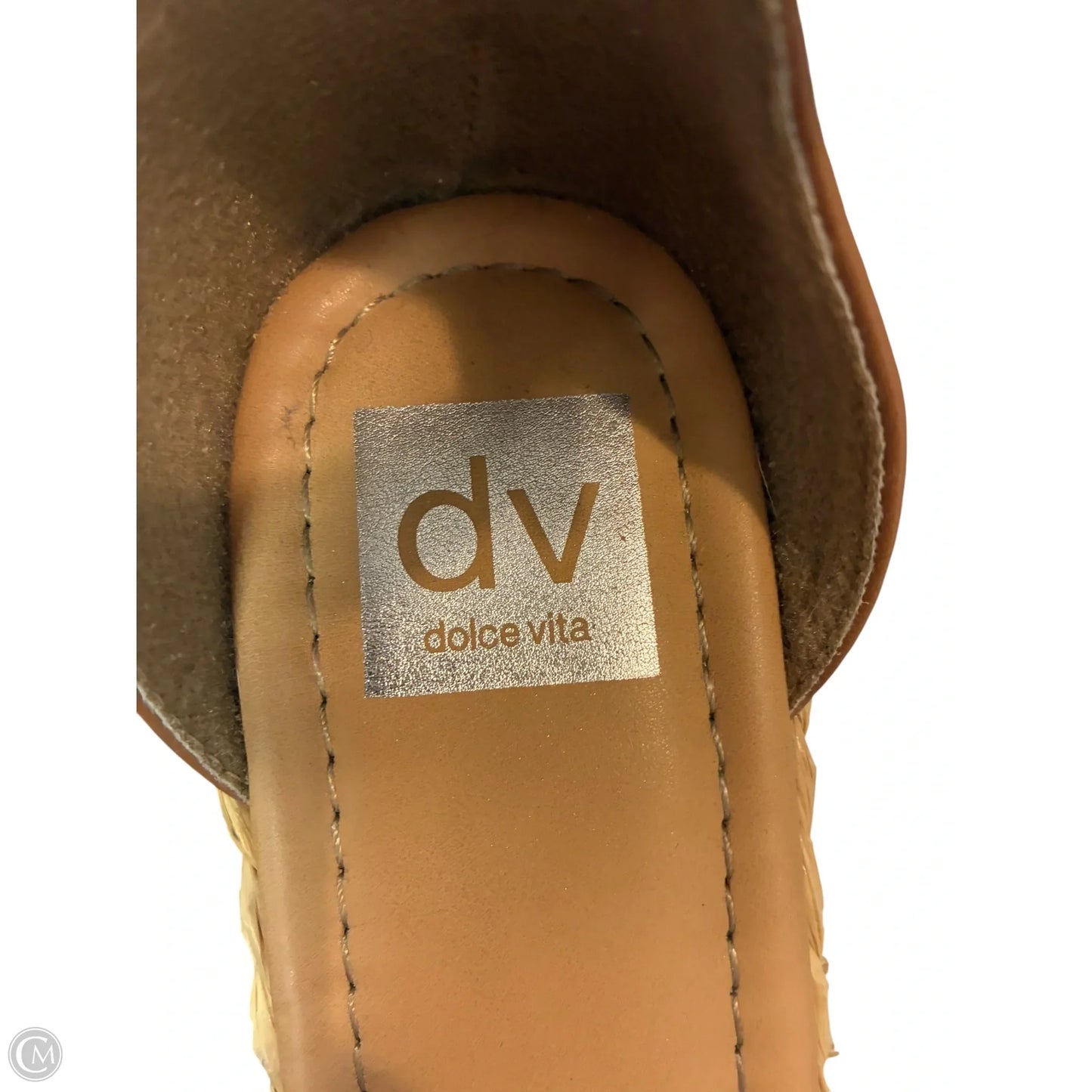 Sandals Heels Wedge By Dolce Vita In Brown & Tan, Size: 9.5