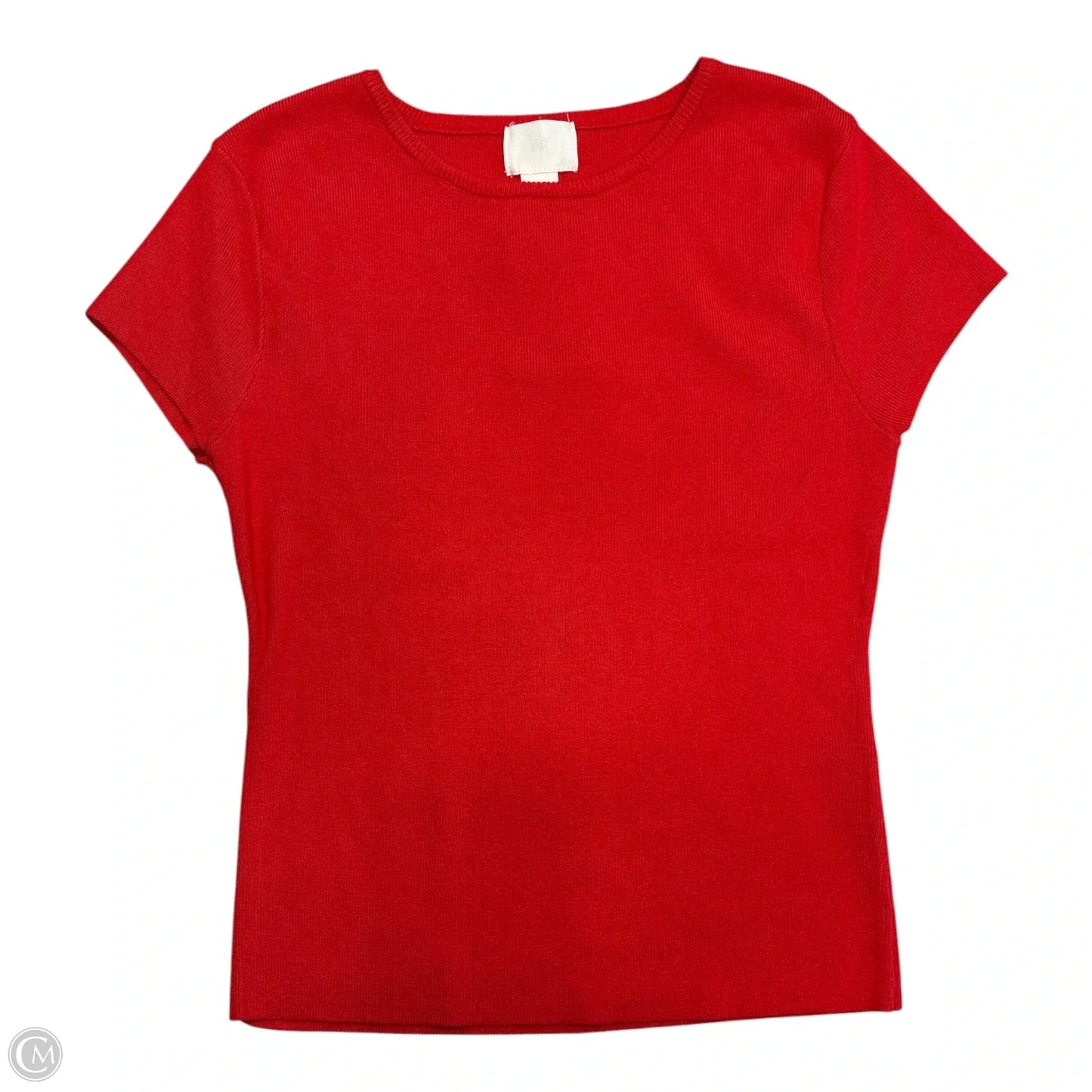 Top Short Sleeve By H&m In Red, Size: M
