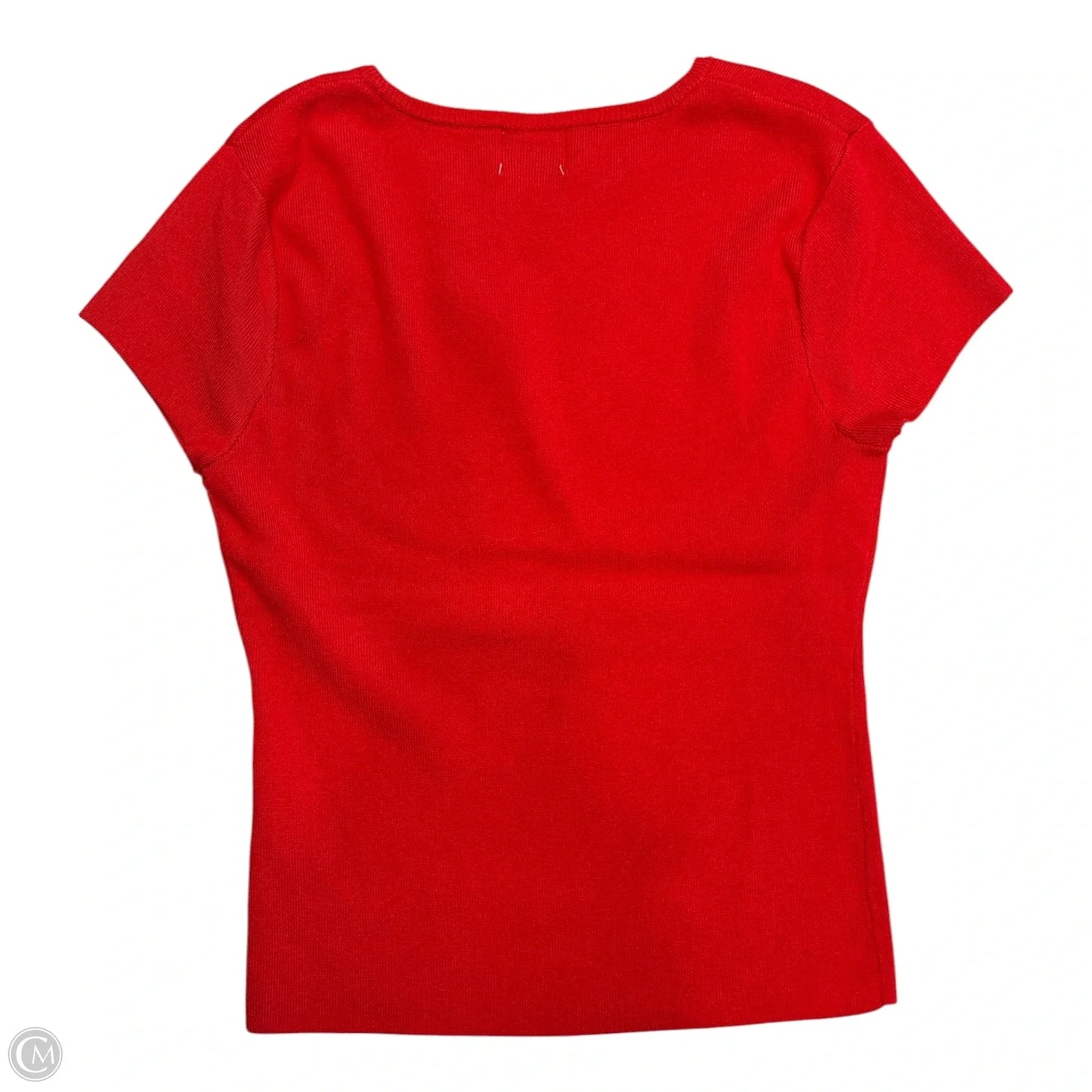 Top Short Sleeve By H&m In Red, Size: M