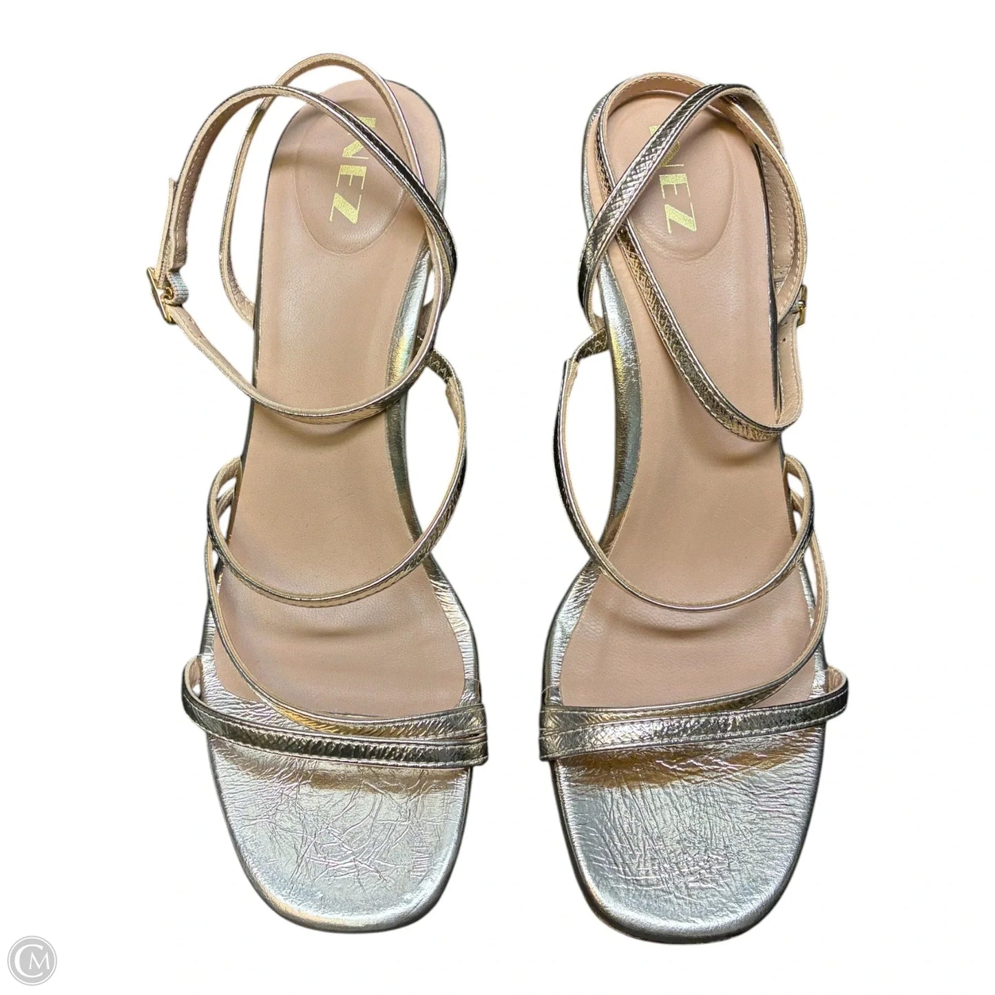 Sandals Heels Stiletto By Clothes Mentor In Gold, Size: 8