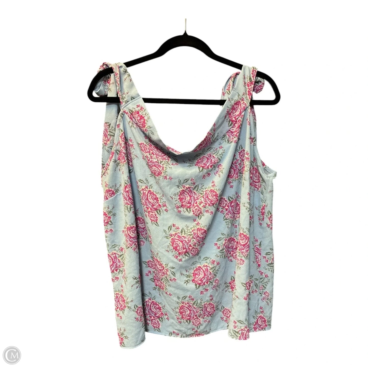 Blouse Sleeveless By No Comment In Blue & Pink, Size: 2x