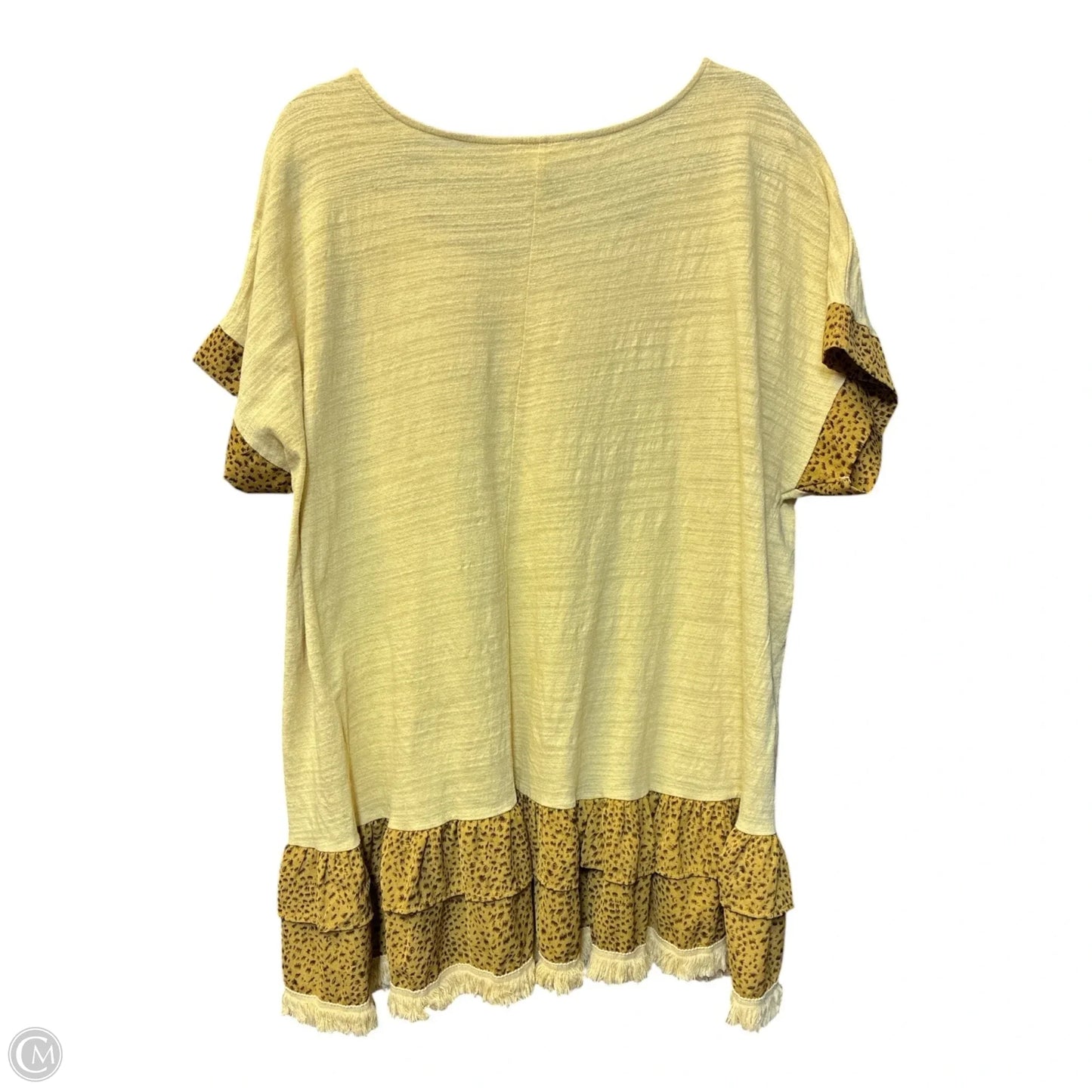 Top Short Sleeve By Umgee In Tan, Size: Xl