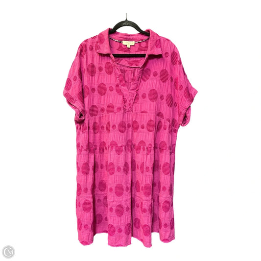 Dress Casual Short By Umgee In Pink & Red, Size: 1x