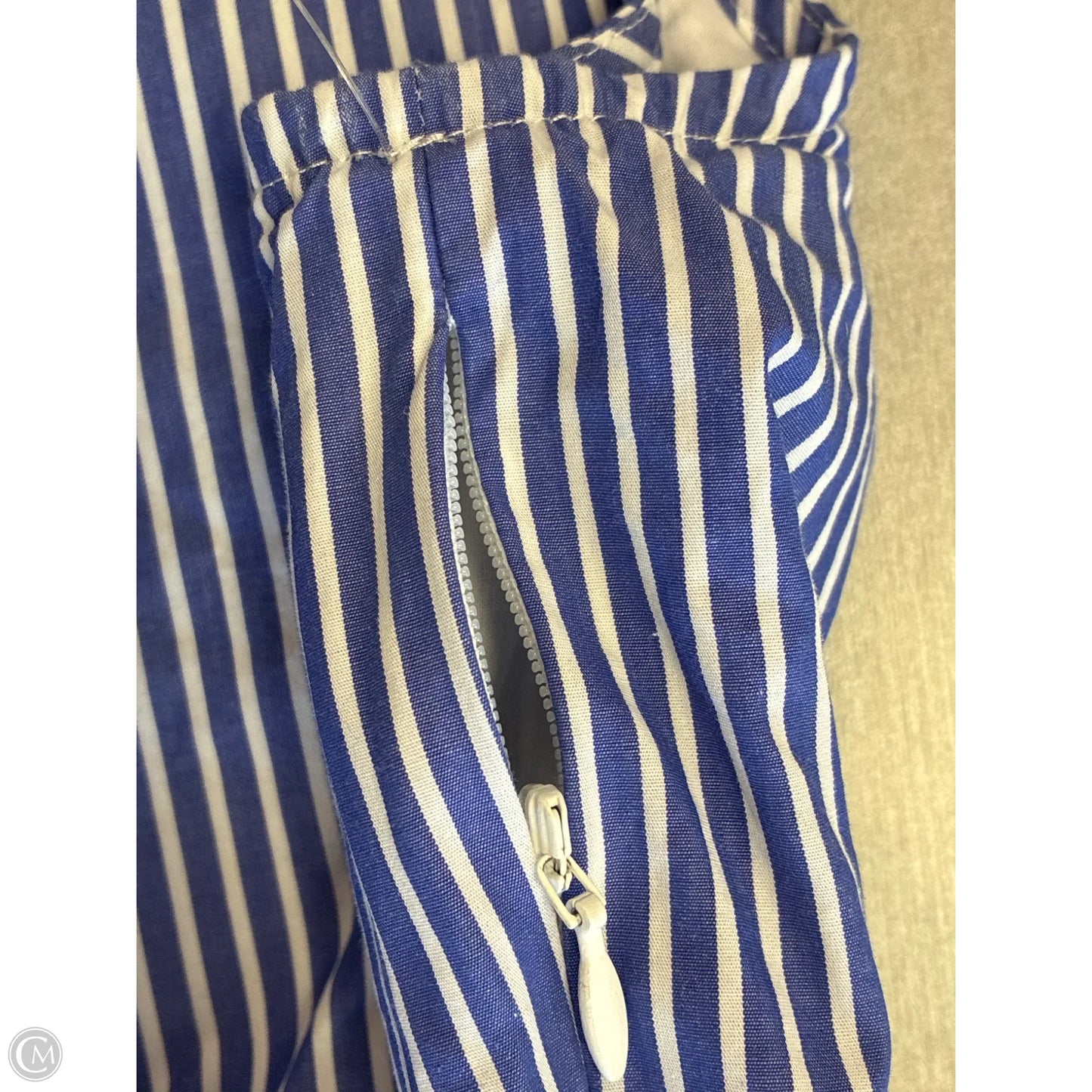 Dress Casual Midi By J. Crew In Blue & White, Size: S