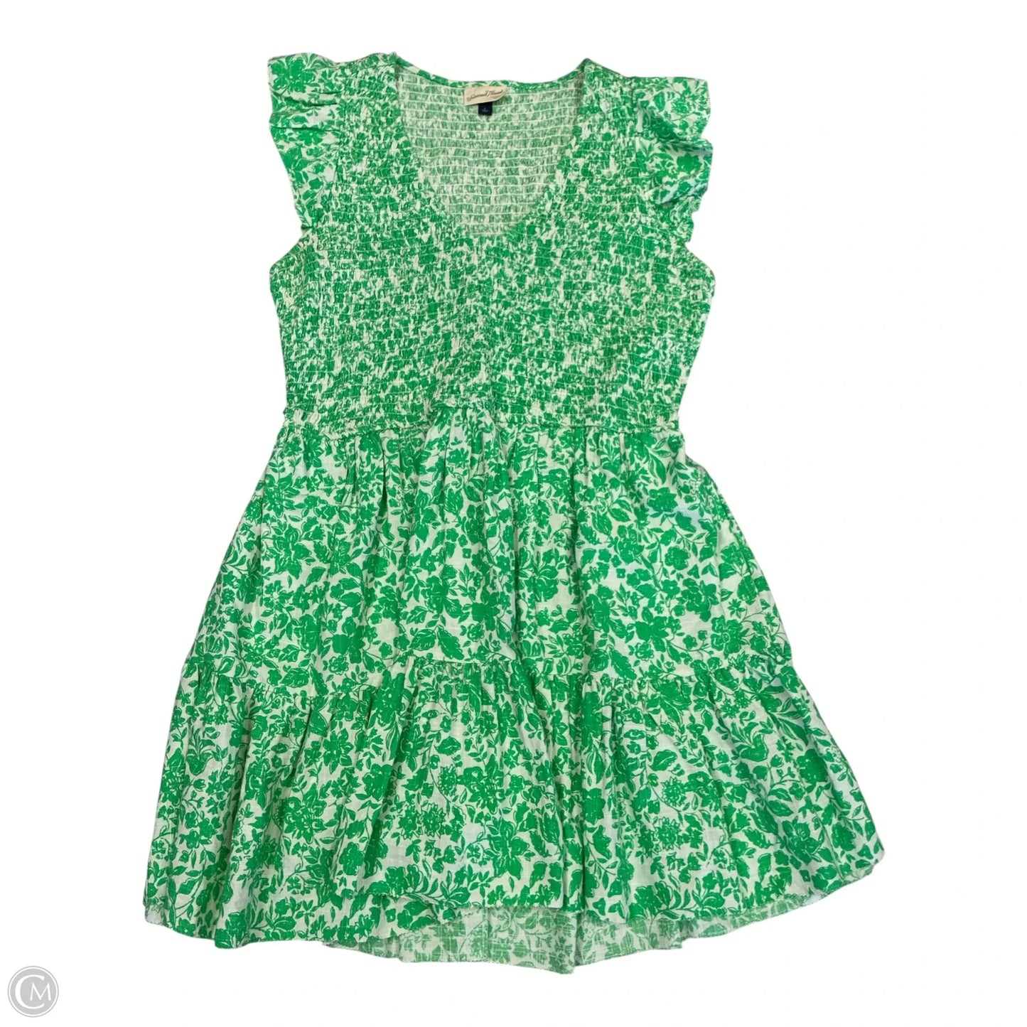 Dress Casual Short By Universal Thread In Green & White, Size: L