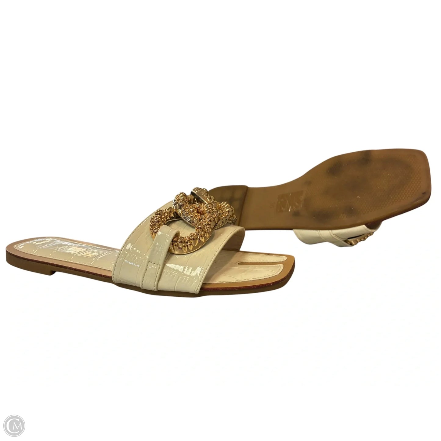 Sandals Flats By Cmf In Cream, Size: 5.5