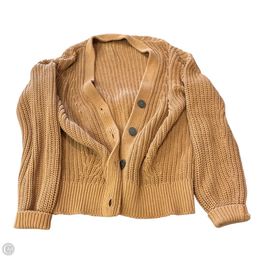 Sweater Cardigan By Banana Republic In Tan, Size: M