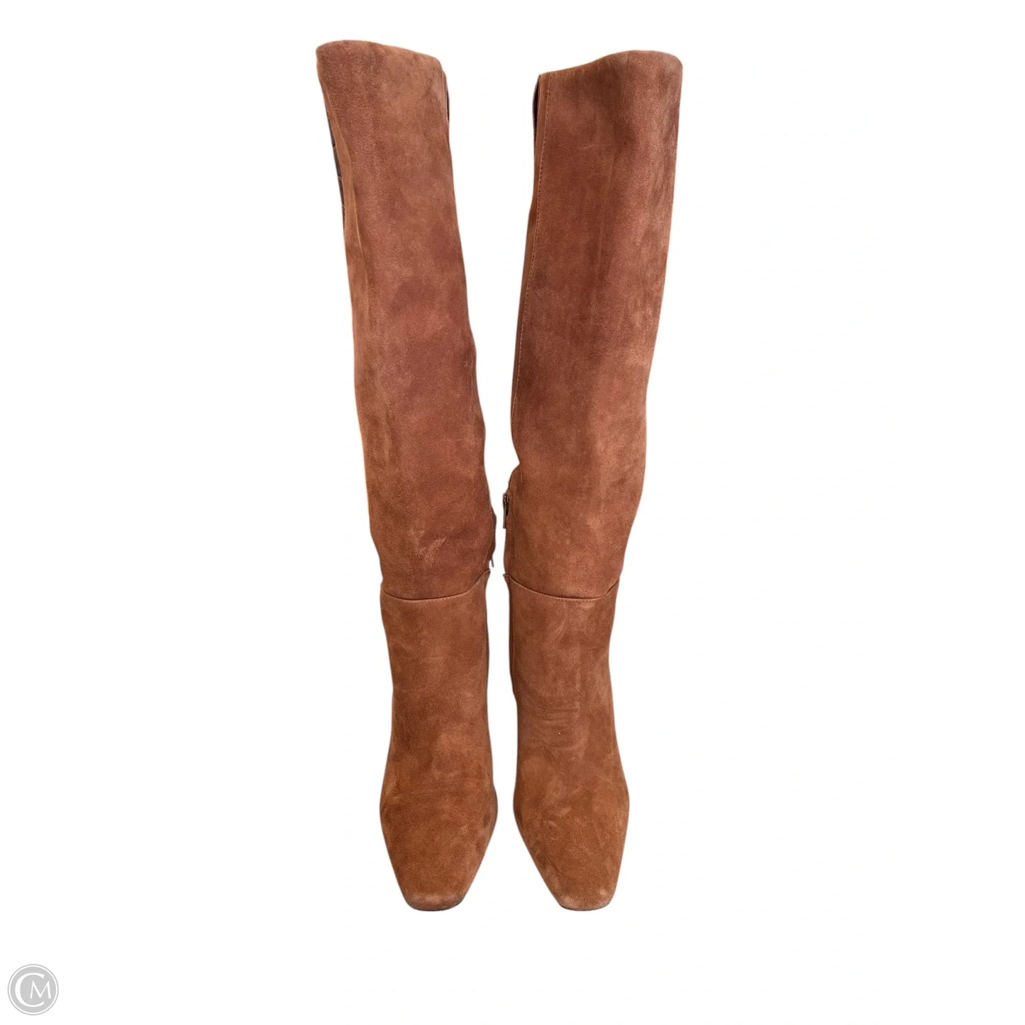 Boots Mid-calf Heels By Chelsea And Violet In Tan, Size: 8.5