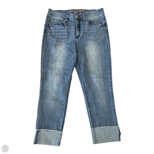 Jeans Straight By Seven 7 In Blue Denim, Size: 12