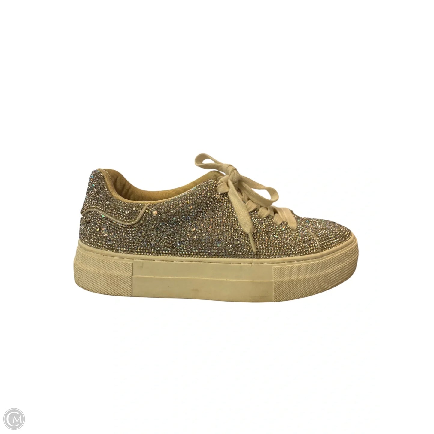 Shoes Sneakers By Betsey Johnson In Silver, Size: 6.5