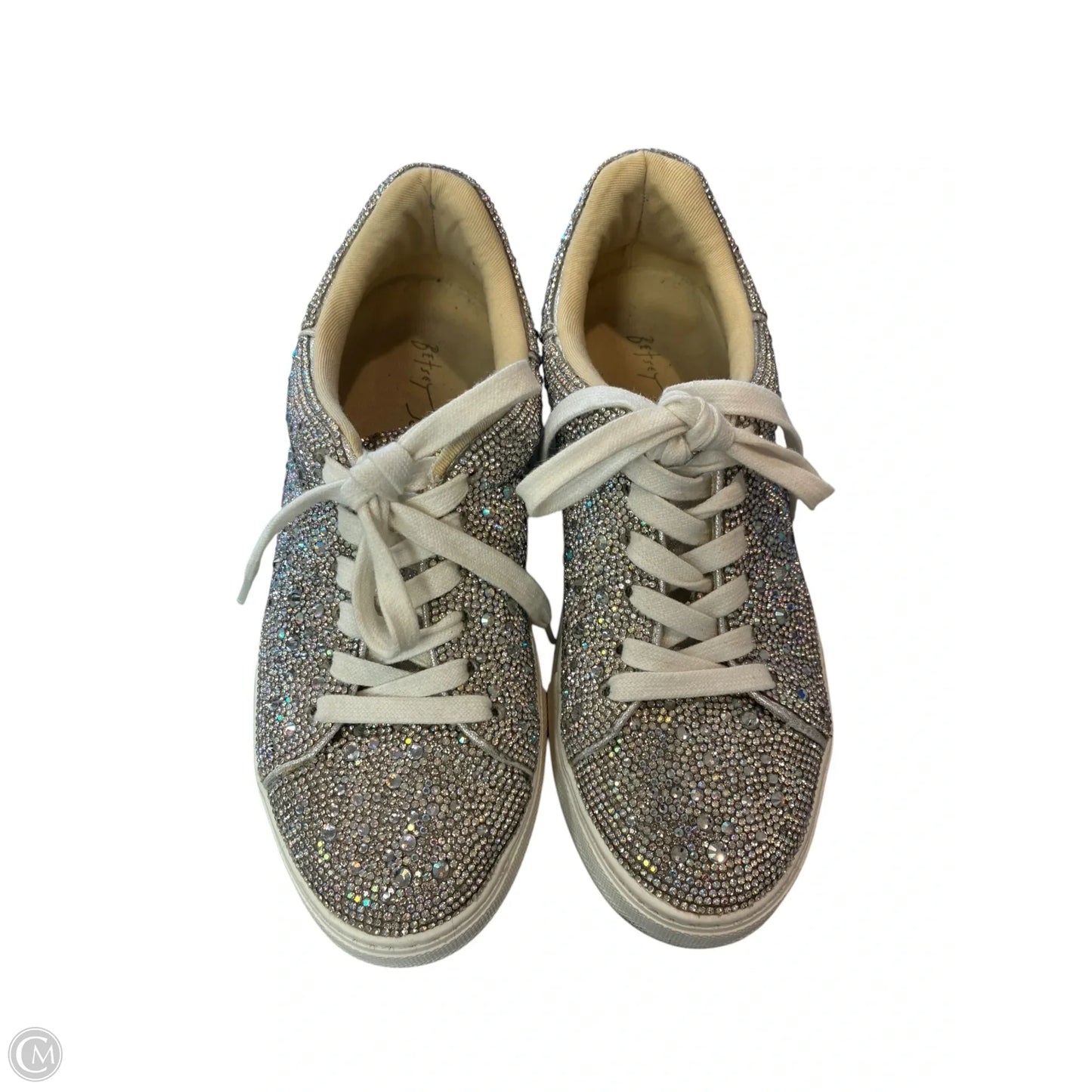 Shoes Sneakers By Betsey Johnson In Silver, Size: 6.5