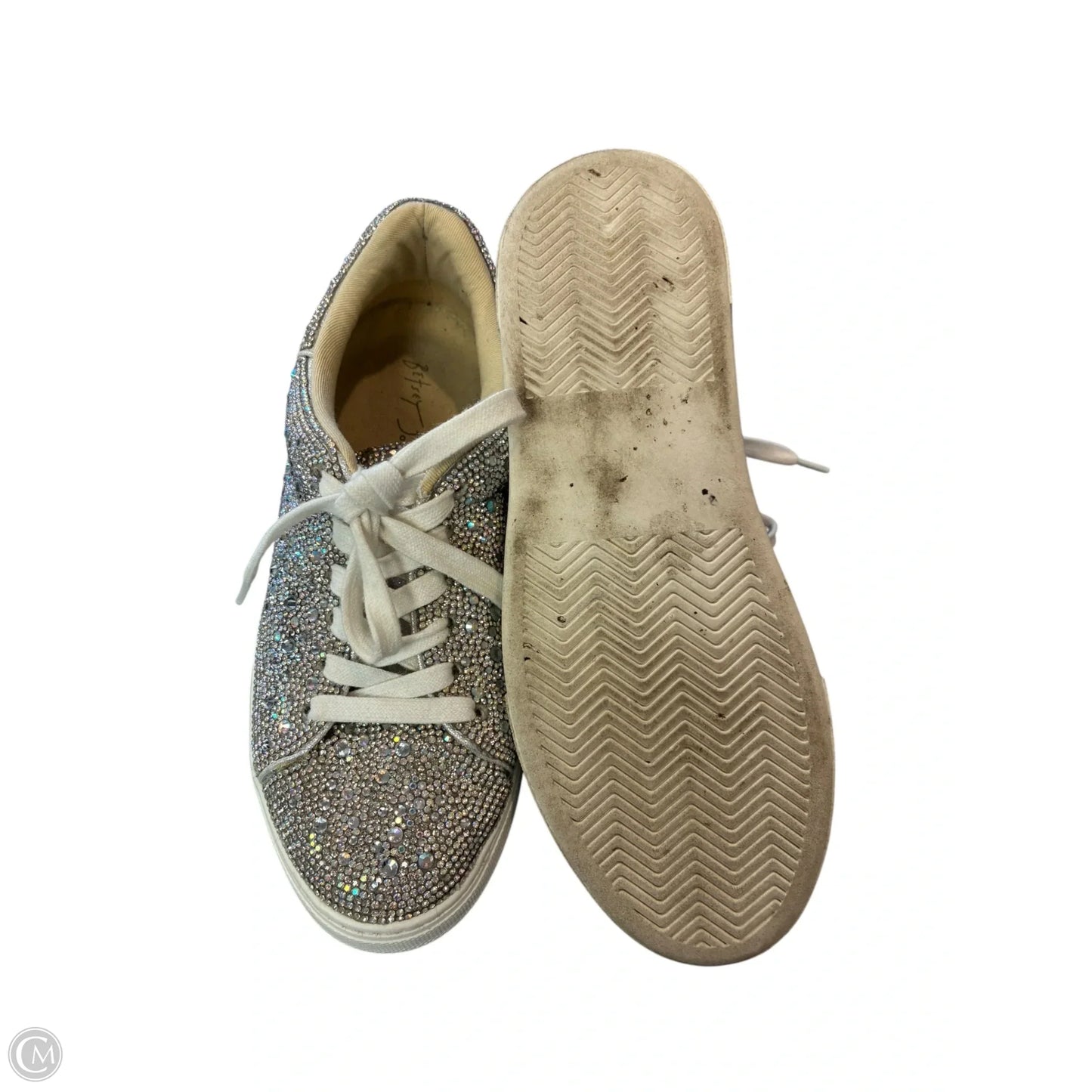 Shoes Sneakers By Betsey Johnson In Silver, Size: 6.5