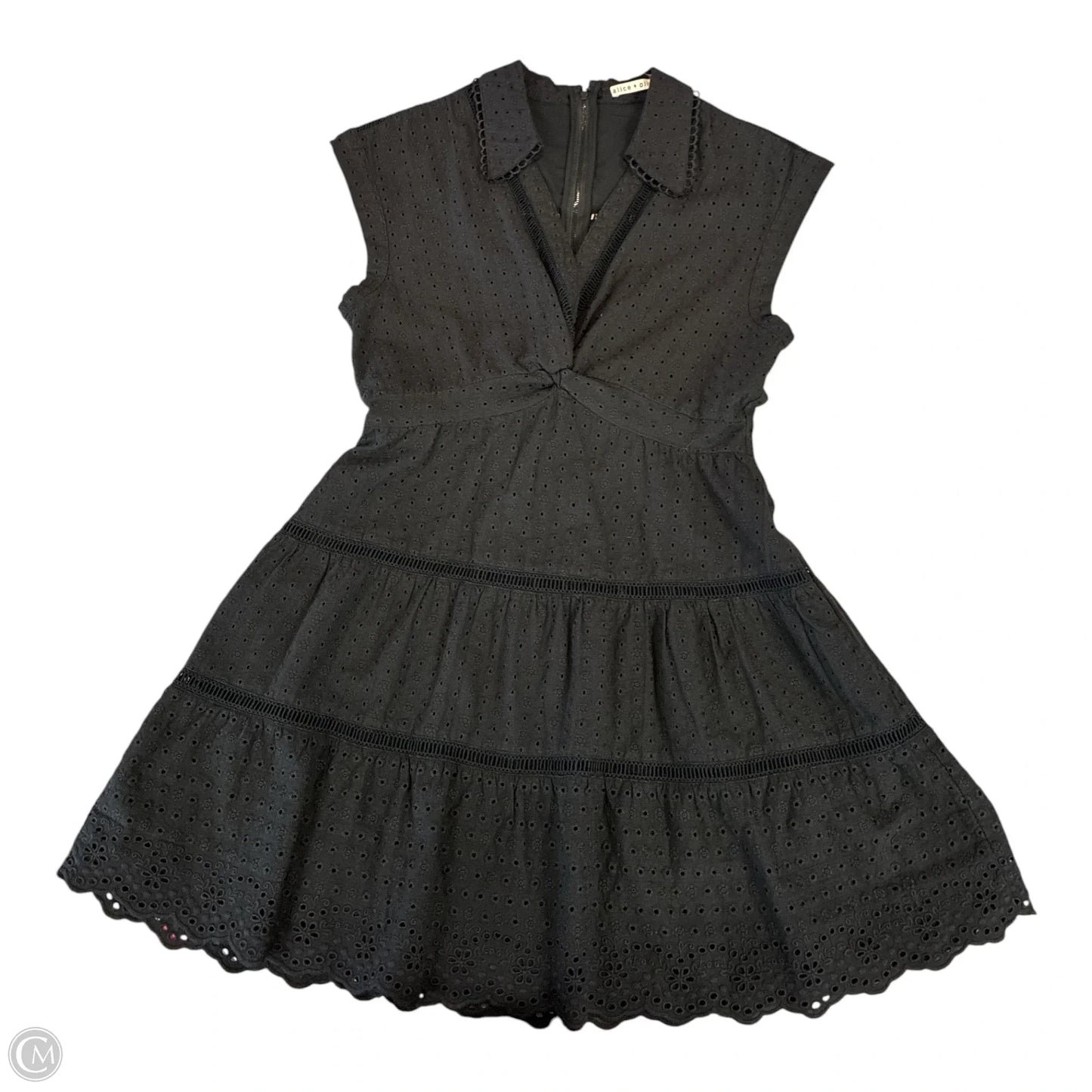 Dress Designer By Alice + Olivia In Black, Size: L