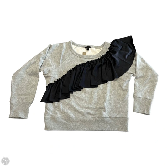Sweatshirt Crewneck By J. Crew In Black & Grey, Size: L
