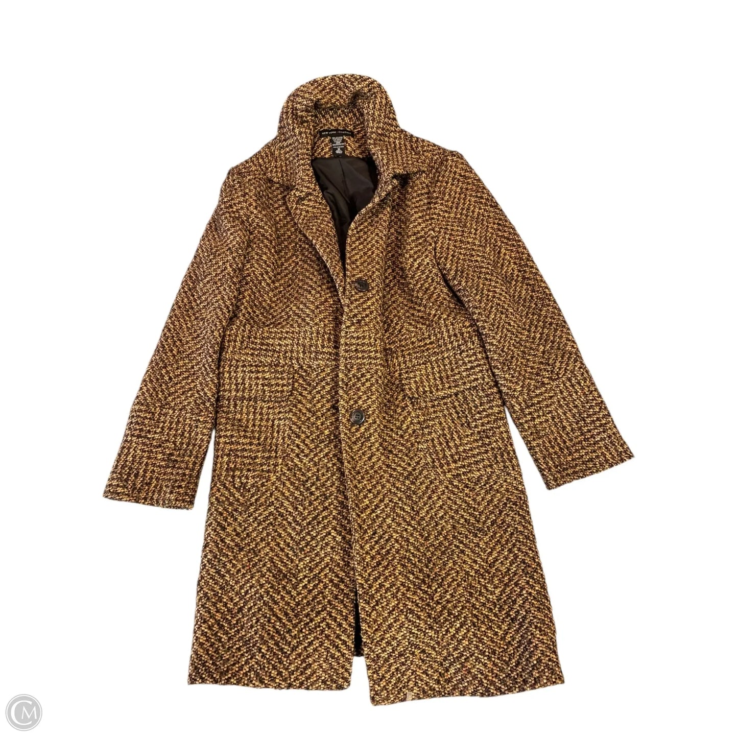 Coat Peacoat By New York And Co In Tan, Size: Xl