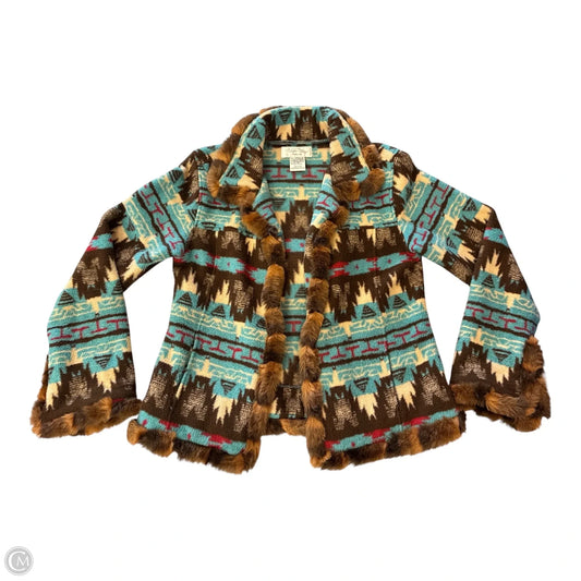 Coat Faux Fur & Sherpa By Cmc In Multi-colored, Size: S