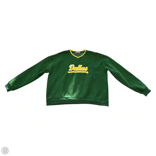 Sweatshirt Collar By Edikted In Green & Yellow, Size: S