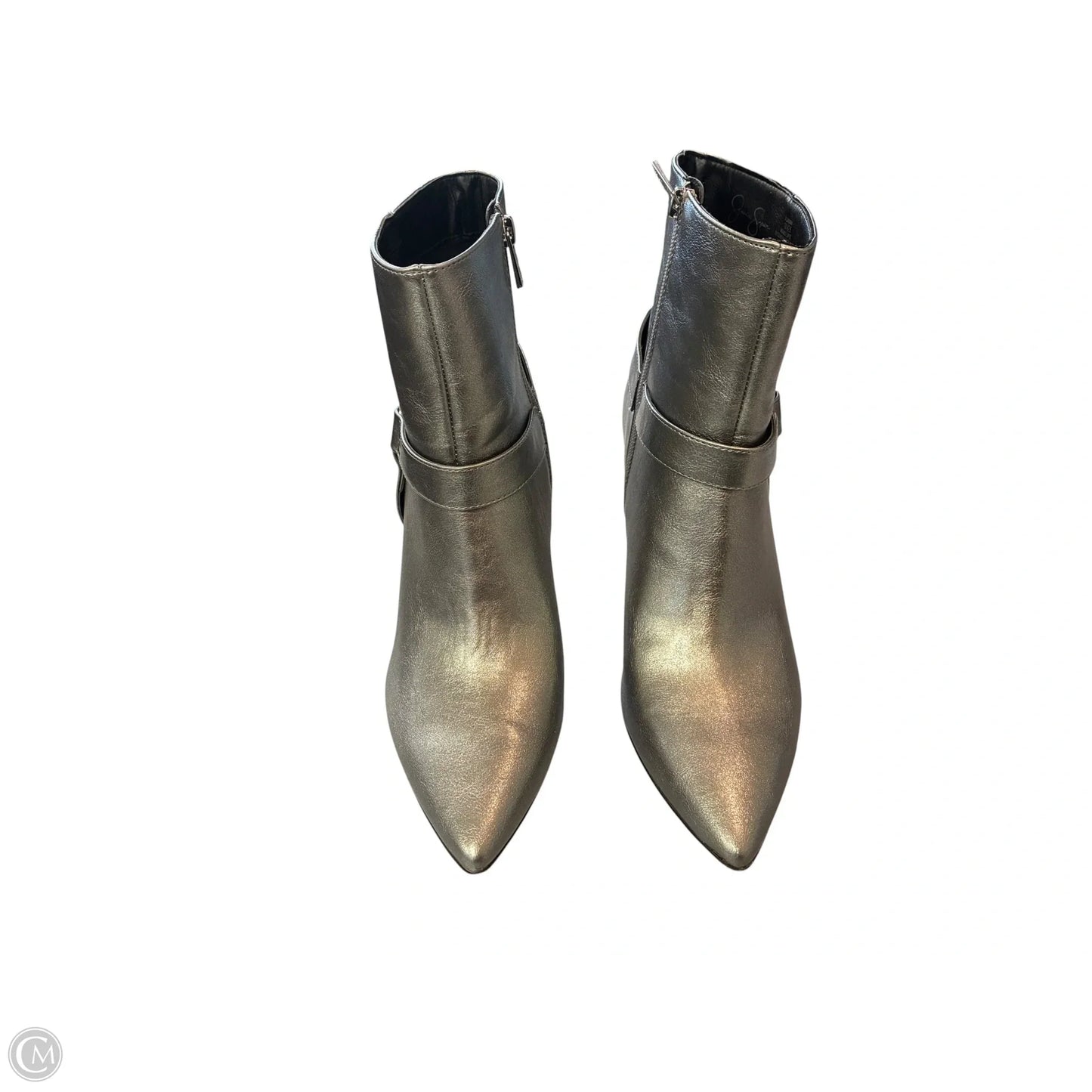 Boots Ankle Heels By Jessica Simpson In Silver, Size: 11