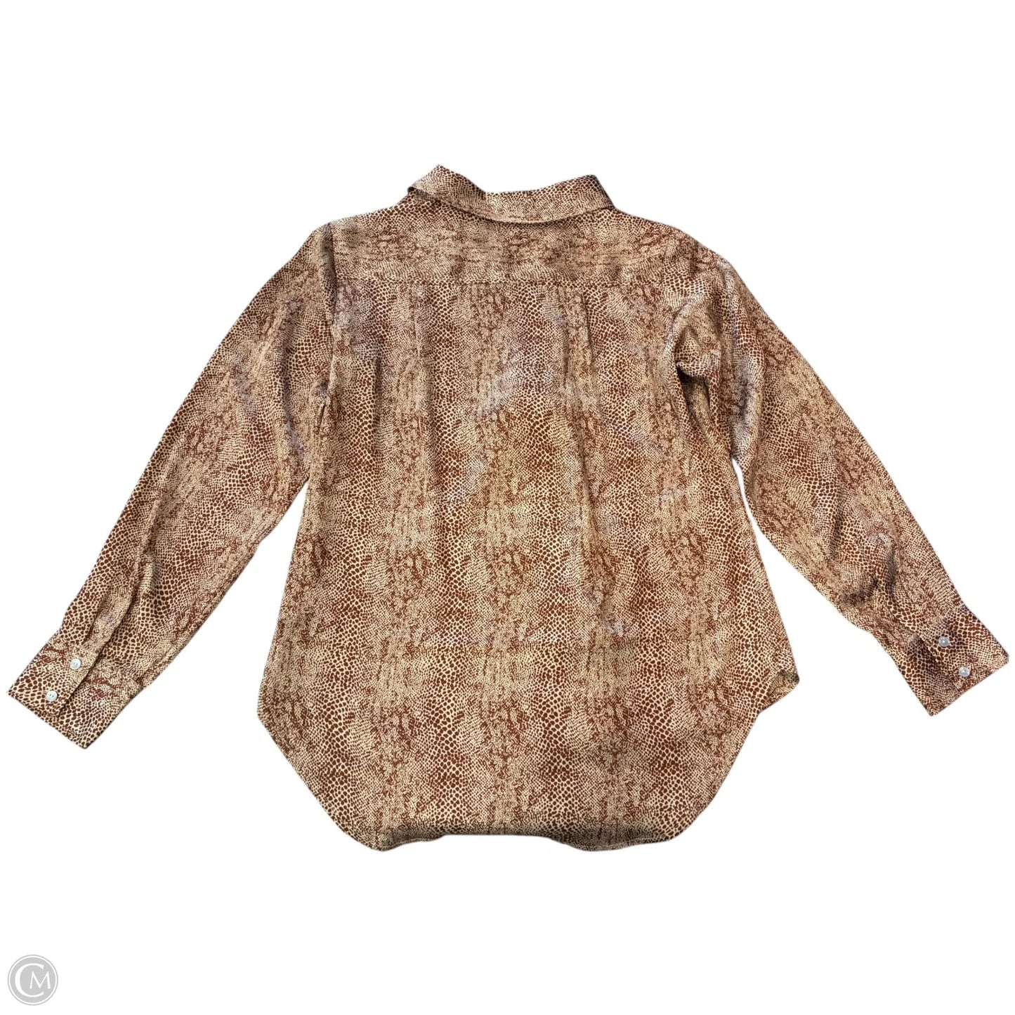 Blouse Long Sleeve By A New Day In Bronze, Size: M