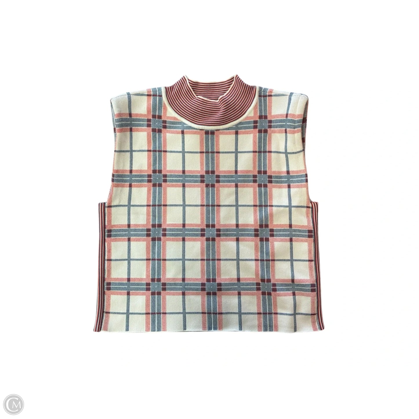 Top Sleeveless By Veronica Beard In Blue & Red & White, Size: Xs