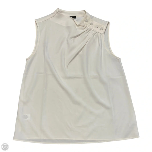 Blouse Sleeveless By Ann Taylor In Cream, Size: S