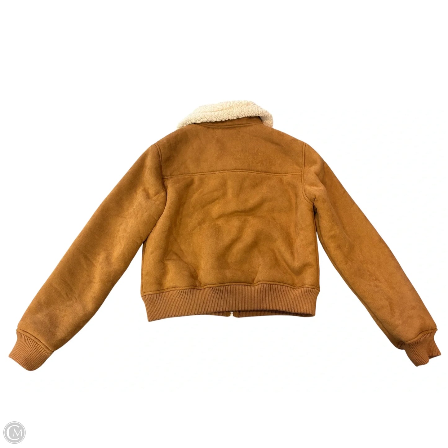 Jacket Faux Fur & Sherpa By Forever 21 In Cream & Tan, Size: S