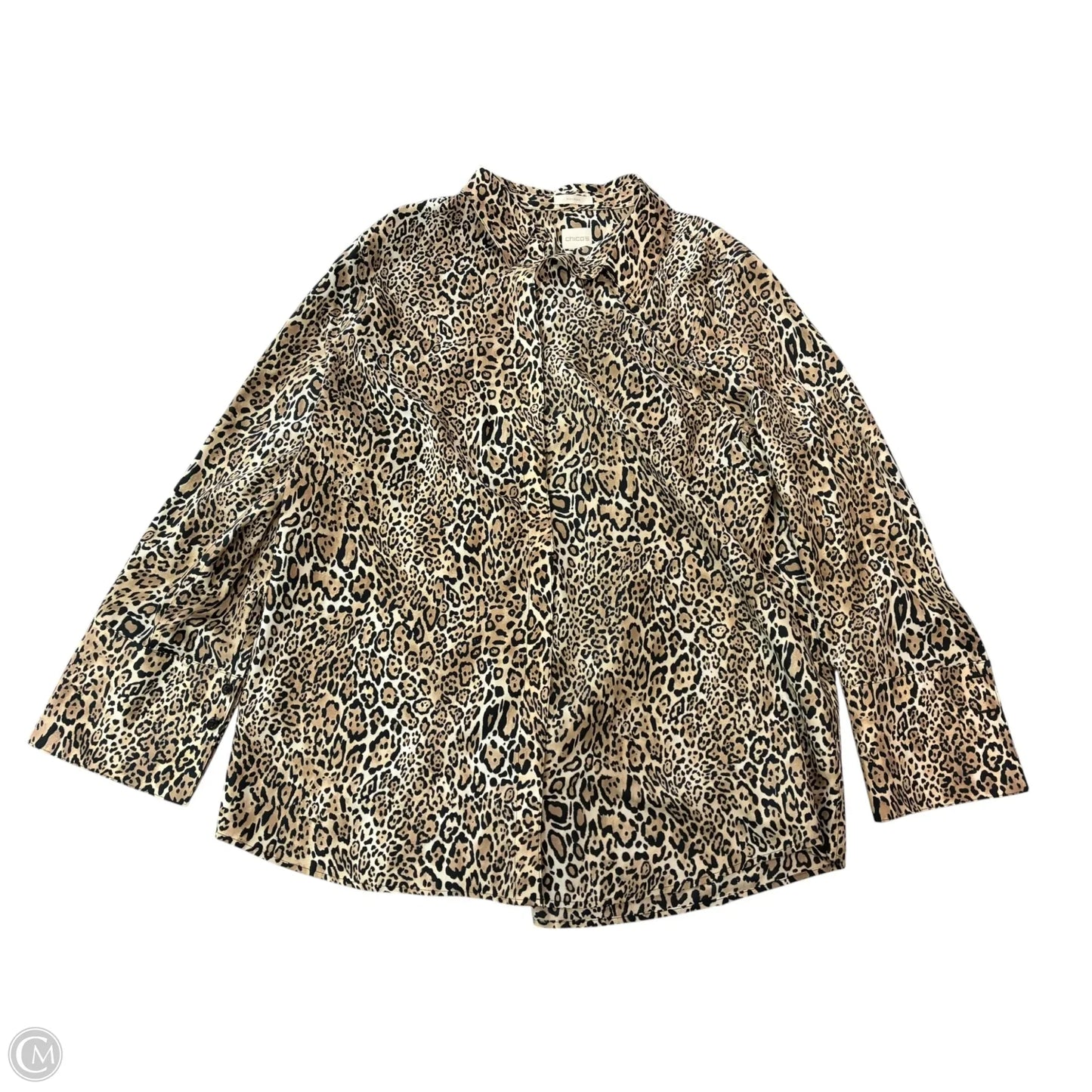 Top Long Sleeve By Chicos In Animal Print, Size: Xl