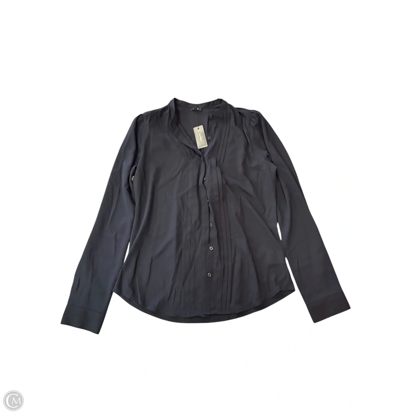 Blouse Long Sleeve By Express In Navy, Size: S