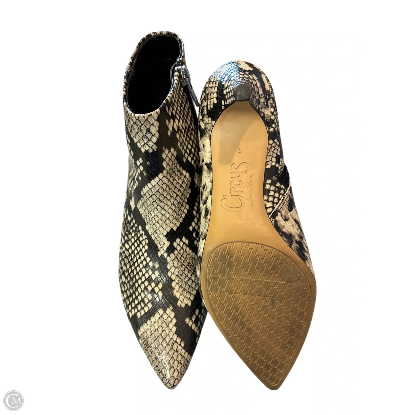 Boots Ankle Heels By Sam Edelman In Snakeskin Print, Size: 7