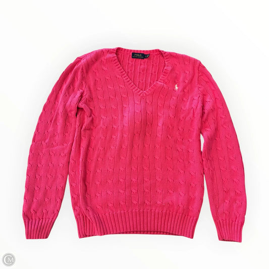Sweater By Polo Ralph Lauren In Pink, Size: L