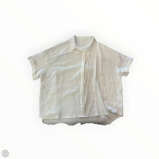 Top Short Sleeve By Cmf In Cream, Size: 3x